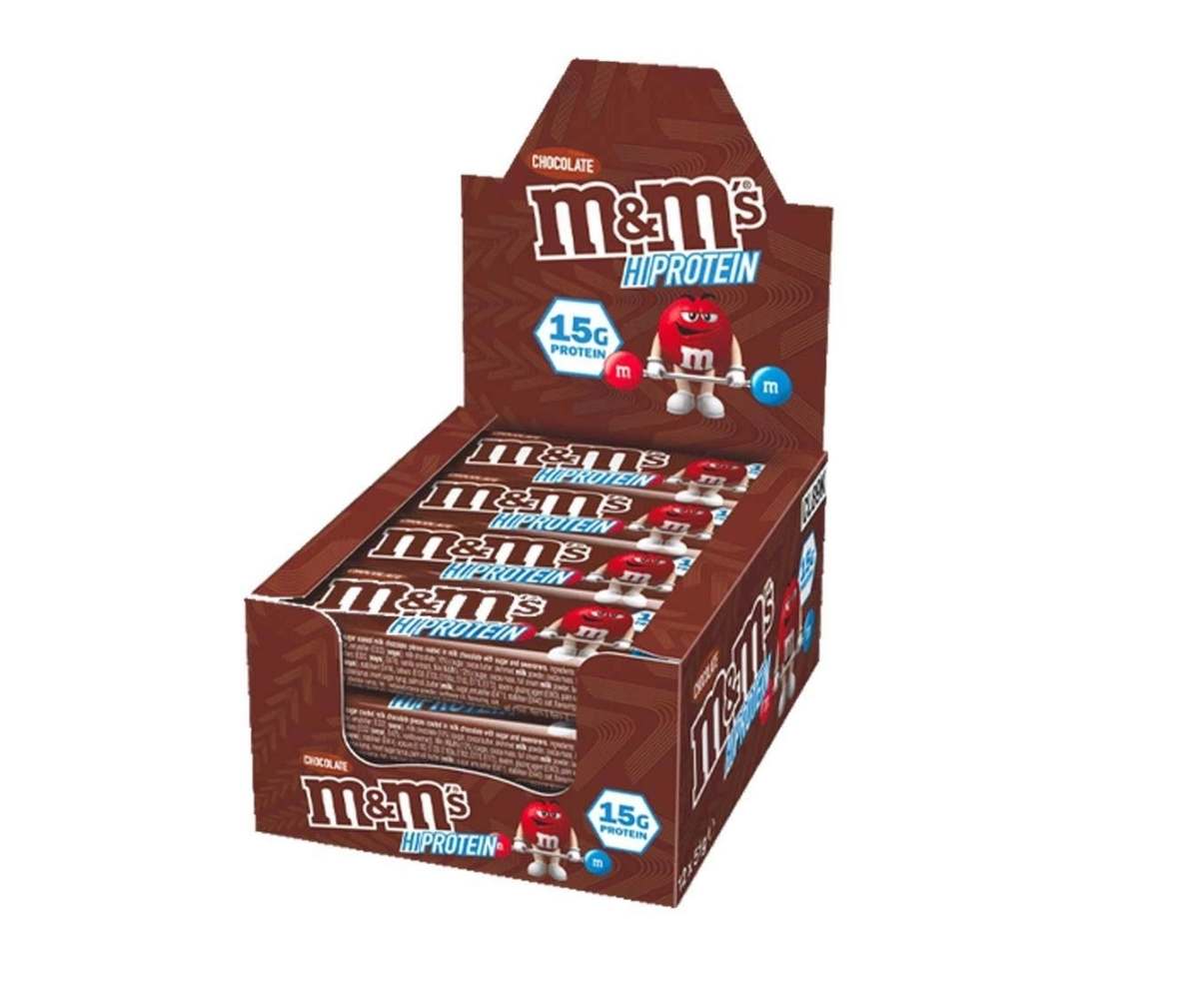 12 kpl M&M's Hi Protein Bar, Chocolate (51 g)
