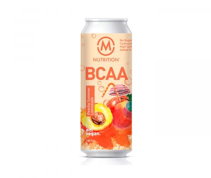 M-Nutrition BCAA-valmisjuoma, 330ml, Peachy Summer Lemonade (09/24)