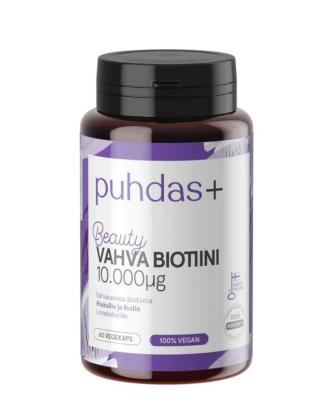 Puhdas+ Beauty Vahva Biotiini 10000 mcg, 60 kaps.