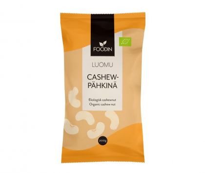 FOODIN Luomu Cashewpähkinät, 200 g