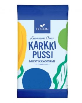 FOODIN Karkkipussi, Mustikkasormi, 40 g