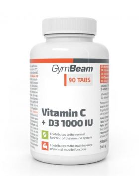GymBeam Vitamin C + D3, 90 tabl.