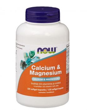 NOW Foods Calcium & Magnesium, 120 kaps. (päiväys 9/22)